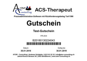 ACS-Therapeut (Tarif 590) Gutschein