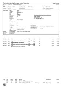 ACS-Therapeut (Tarif 590) Rückforderungsbeleg Tarif 590