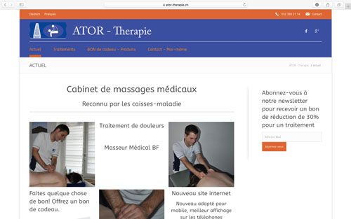 Site Web ATOR - Therapie